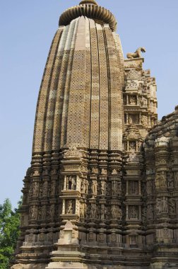 Vamana Tapınak, Shikara - en iyi görünüm, Doğu Grubu, Khajuraho, Madhya Pradesh, Hindistan, UNESCO Dünya Miras Listesi