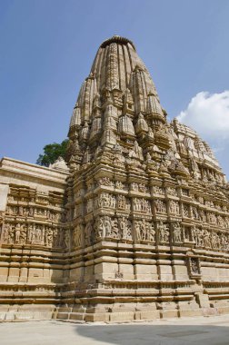 Parsvanath Tapınağı, cephe - Güney görünümü, Doğu Grubu, Khajuraho, Madhya Pradesh, Hindistan, UNESCO Dünya Miras Listesi