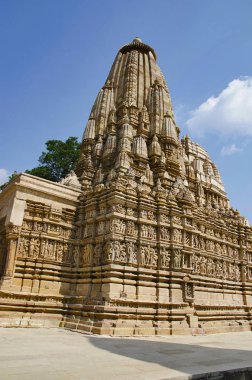 Parsvanath Tapınağı, cephe - genel görünüm, Doğu Grubu, Khajuraho, Madhya Pradesh, Hindistan, UNESCO Dünya Miras Listesi