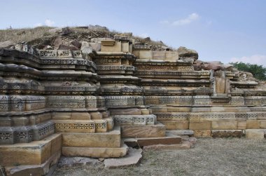 Antik tapınak kalıntıları Khajuraho, Madhya Pradesh, Hindistan, UNESCO Dünya Miras Listesi