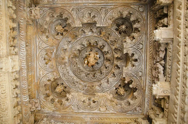 Parsvanath Temple Mandapa Ceiling Eastern Group Khajuraho Madhya Pradesh India — Foto de Stock