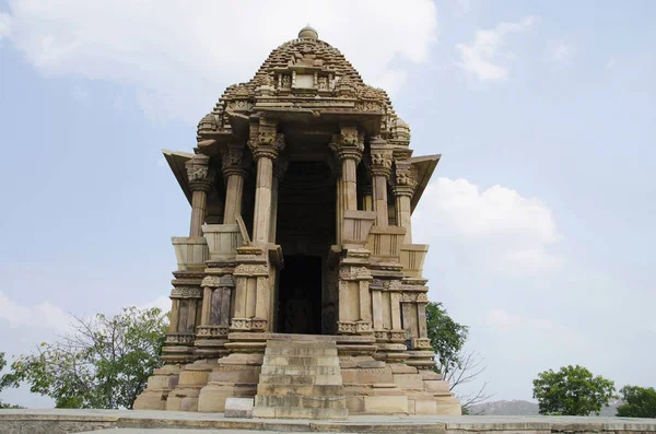 Chaturbhuj Tempel Fassade Gesamtansicht Südgruppe Khajuraho Madhya Pradesh Indien Unesco — Stockfoto