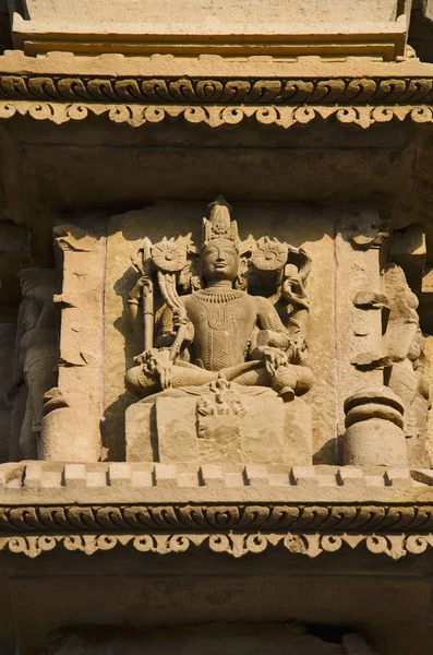 Duladeo Templo Tallados Pared Primer Plano Grupo Sur Khajuraho Madhya — Foto de Stock