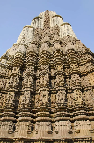 Duladeo Temple Wall Carvings Closeup Southern Group Khajuraho Madhya Pradesh Stock Photo