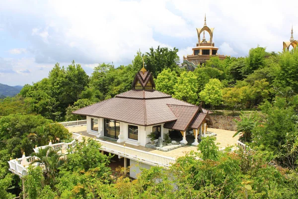 Wat Phrathat Pha Sorn Kaew Another Angle Magnificent Five White — Stock Photo, Image