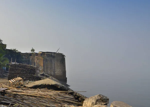 Forte Mahim Mahim Mumbai Maharashtra Com Vista Para Worli Sul — Fotografia de Stock