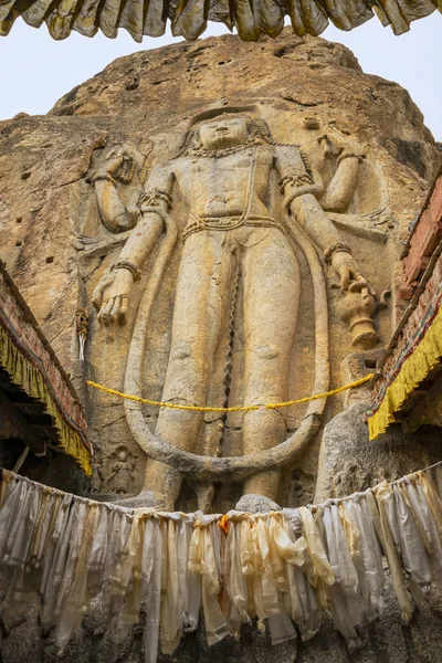 Maitreya Future Buddha, Mulbek Monastery, Kargil, Jammu and Kashmir of India