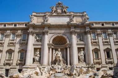 Trevi Çeşmesi, ayrıntı, Roma, İtalya.
