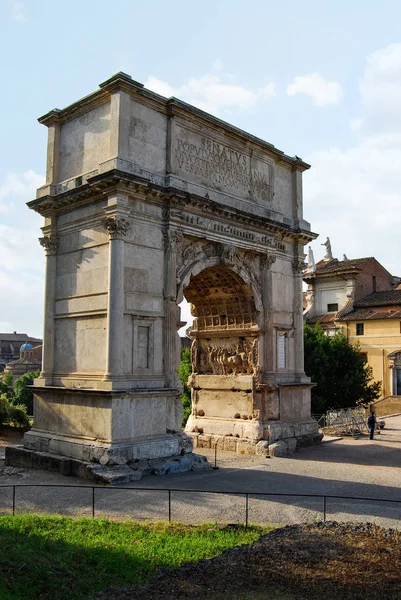 Roma Italia Giugno 2008 Turista All Arco Tito — Foto Stock