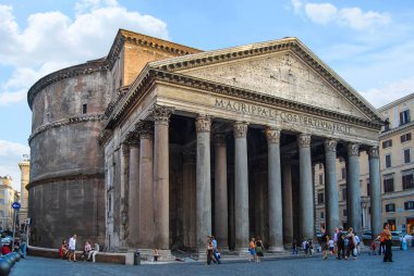 Pantheon, Rome, İtalya, Haziran 2008, turizm.