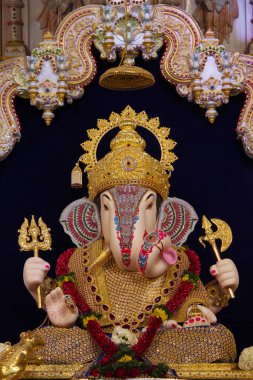 Dagdusheth Halwai Ganpati Idol, Pune, Maharashtra, Hindistan.