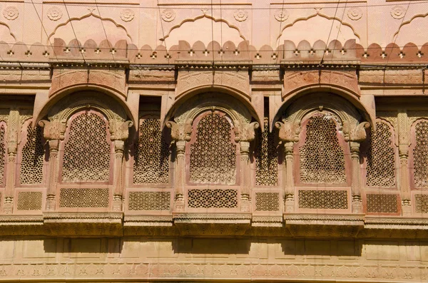 ジュナガートの装飾の内壁、ビカネール、ラジャスタン、インド. — ストック写真