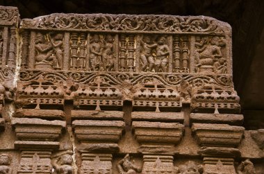 Oyma detayları, Gondeshwar Temple, sinnar, Nashik yakın, Maharashtra, Hindistan.