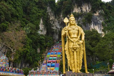 Selangor, Malezya, Kasım 2018, Batu mağaralarında turist, Selangor, Malezya