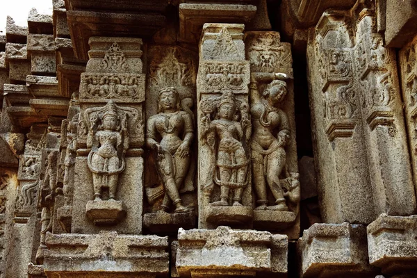 Ramayana Carvings, Palasnath Temple, Palasdev em águas secundárias de Ujani dam Maharashtra . — Fotografia de Stock