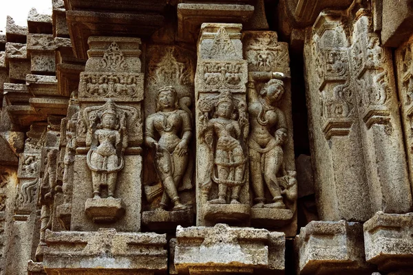 Ramayana Carvings, Palasnath Temple, Palasdev on backwaters of Ujani dam Maharashtra. — Stock Photo, Image