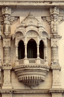 Jain tapınak pencereler mimarisi, chatrapati Shivaji pazar yakınında, Kamp, Pune, Maharashtra