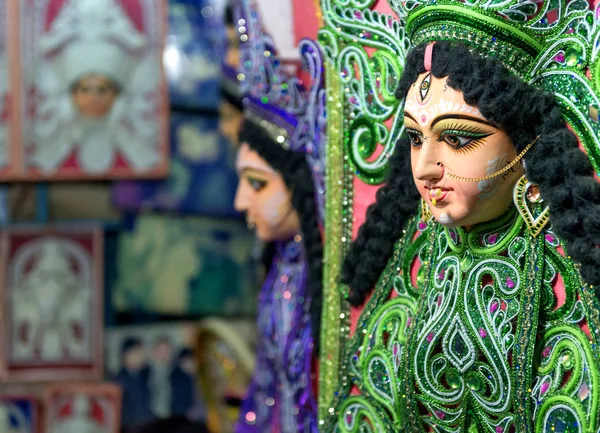 Durga Deity, Kumartuli, Kolkata, India — Foto de Stock