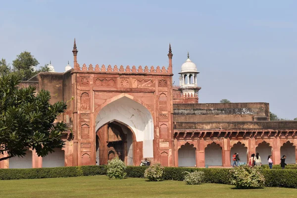 Agra Uttar Pradesh Ινδία Ιανουάριος 2020 Moti Masjid Τζαμί Πύλη — Φωτογραφία Αρχείου
