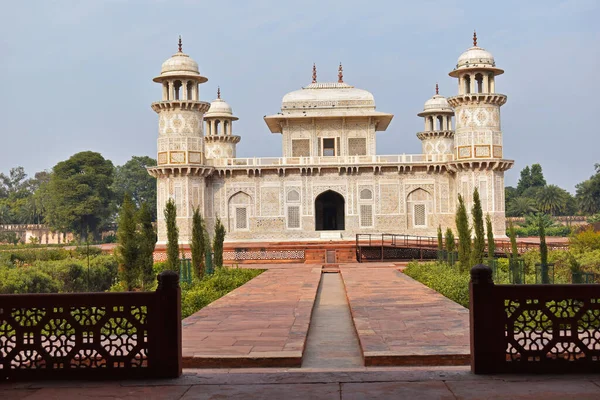 Agra Uttar Pradesh India Enero 2020 Vista Frontal Mausoleo Etmaduddaula — Foto de Stock