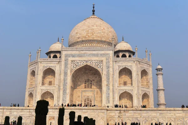 Agra Uttar Pradesh Ινδία Ιανουάριος 2020 Μπροστινή Όψη Του Taj — Φωτογραφία Αρχείου