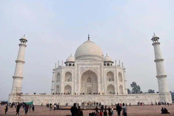 Agra Uttar Pradesh India January 2020 Taj Mahal Вид Мечеті — стокове фото