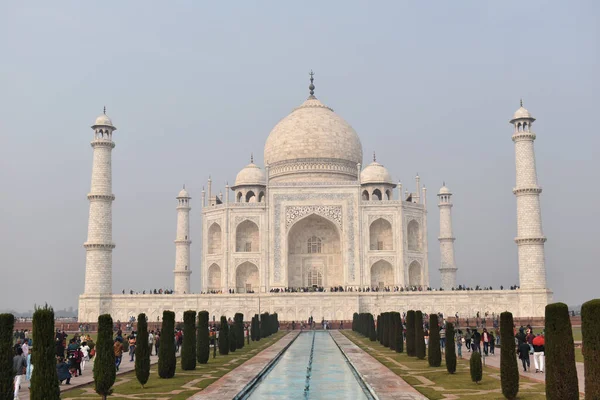 Agra Uttar Pradesh Ινδία Ιανουάριος 2020 Front View Taj Mahal — Φωτογραφία Αρχείου