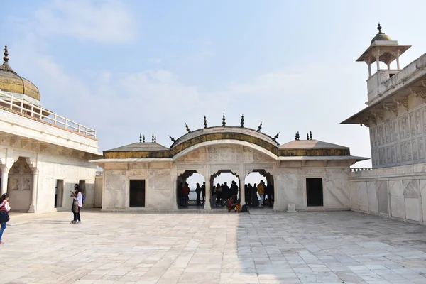 Agra Uttar Pradesh Indie Leden 2020 Architektura Nádvoří Zahrad Uvnitř — Stock fotografie