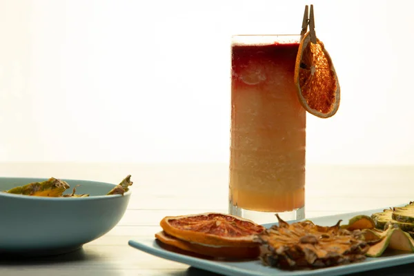 Czerwony Snapper Cocktail Krwawa Mary Ginem Zamiast Wódki — Zdjęcie stockowe