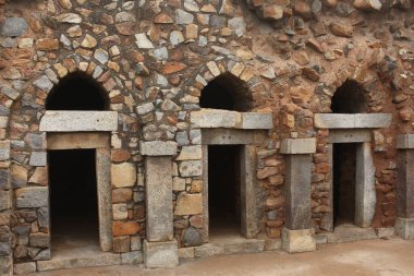 Hauz Khas köyündeki eski mimari yapı, Delhi, Hindistan