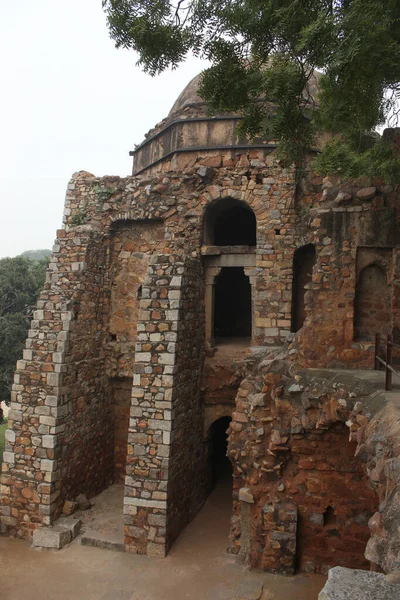 Alte Struktur Dorf Hauz Khas Delhi Indien — Stockfoto