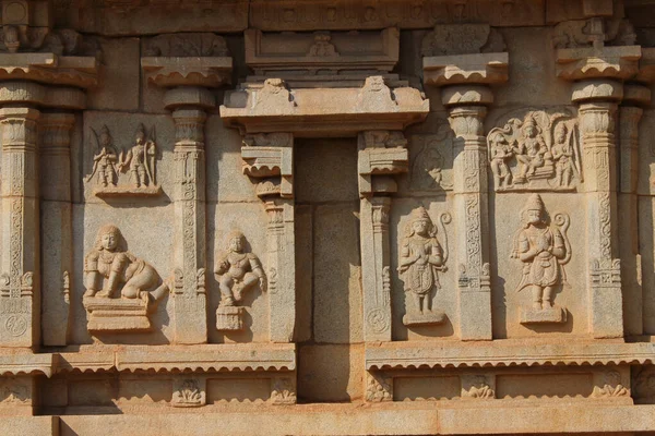 Steinskulptur Auf Dem Hazara Rama Tempel Hampi Karnataka Indien — Stockfoto
