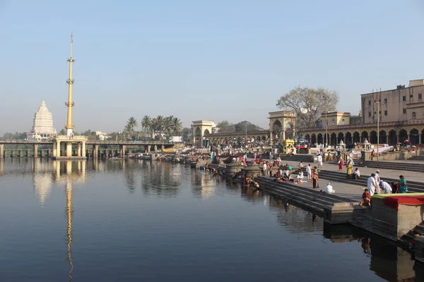 Března 2019 Pune Maháráštra Indie Indrayani Řeka Ghat Garud Khamb — Stock fotografie