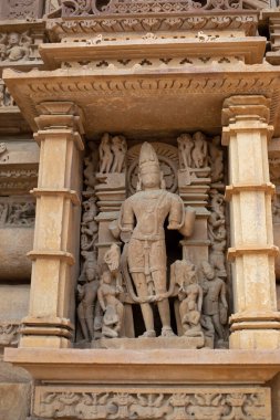 Lord Vishnu heykeli, Khajuraho, Madhya Pradesh, Hindistan