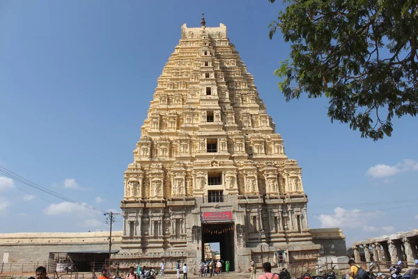 Grudnia 2019 Hampi Karnataka Indie Brama Wejściowa Lub Gopuram Świątyni — Zdjęcie stockowe