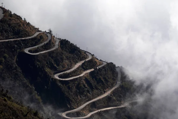 Vista Carretera Desde Zuluk Sikkim India — Foto de Stock