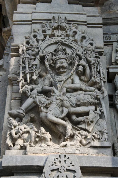 Esculturas Talladas Pared Exterior Del Complejo Del Templo Chennakeshava Templo —  Fotos de Stock