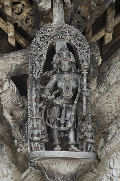 Geschnitzte Skulpturen Der Außenwand Des Chennakeshava Tempelkomplexes Hindu Tempel Aus — Stockfoto