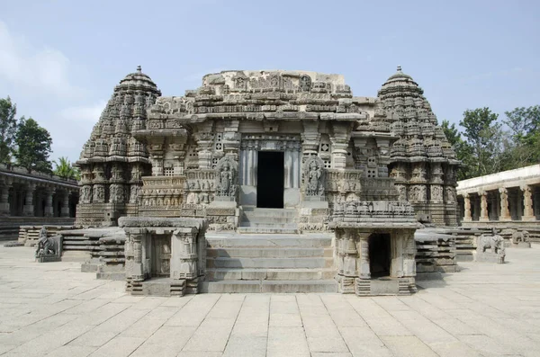 Templo Chennakesava Templo Hindu Vaishnava Nas Margens Rio Kaveri Somanathapura — Fotografia de Stock