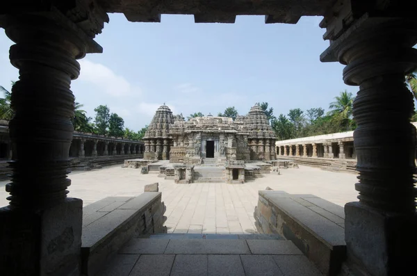 Templo Chennakesava Templo Hindú Vaishnava Orillas Del Río Kaveri Somanathapura —  Fotos de Stock