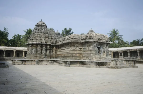 Chrám Chennakesava Vaishnava Hinduistický Chrám Břehu Řeky Kaveri Somanathapura Karnataka — Stock fotografie