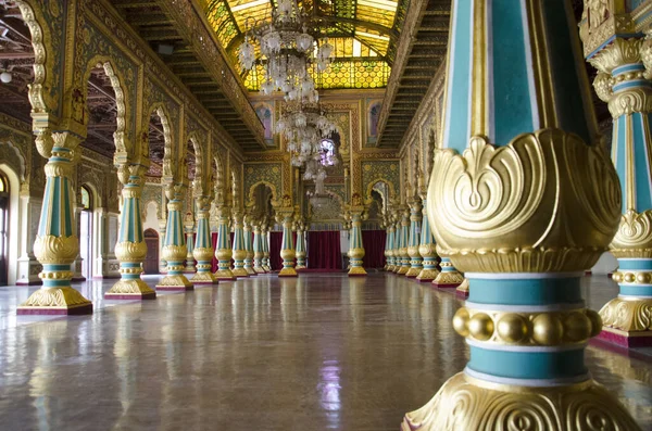 Nov 2019 Mysore Karnataka India Interiores Del Palacio Mysore Palacio — Foto de Stock