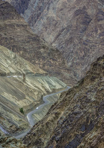 Vue Dessus Route Lamayuru Ladakh Inde — Photo