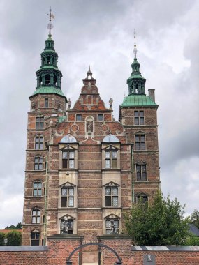 Rosenborg Kalesi ya da Rosenborg Yuvası Rönesans Kalesi. 1606 yılı Christian IV, Kopenhag, Danimarka