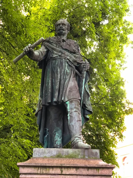 Статуя Гебхарда Леберекта Фон Блкера Университетская Площадь Росток Германия — стоковое фото
