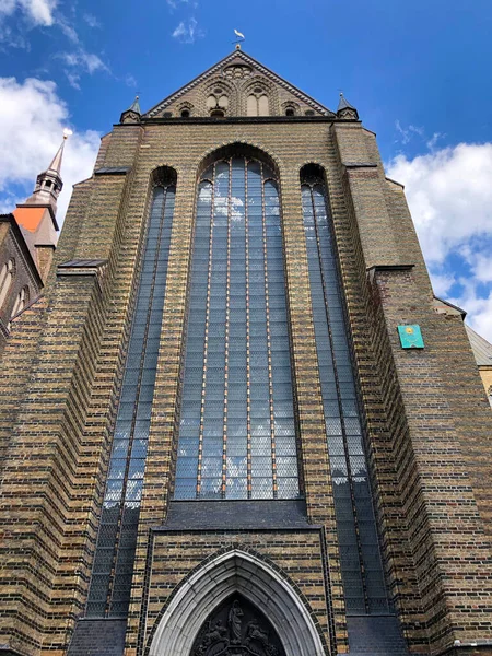 Mary Church Grootste Kerk Rostock Duitse Marienkirche Duitsland — Stockfoto