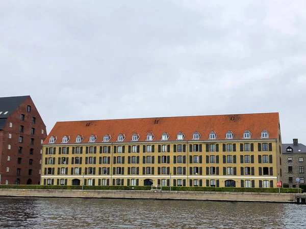 Edificios Paseo Marítimo Canal Copenhague Dinamarca —  Fotos de Stock