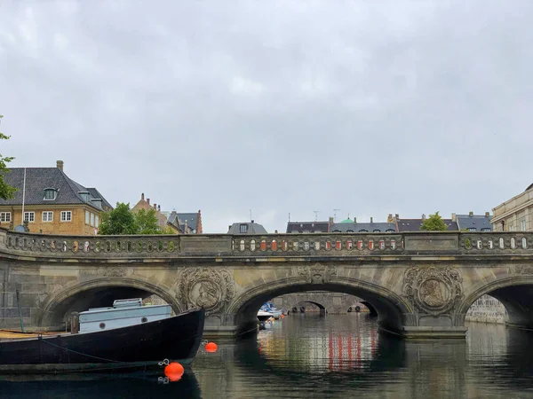 Marmorbroen Nebo Mramorový Most Jak Vidět Plavby Lodí Kodaň Dánsko — Stock fotografie