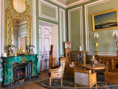 13 Ağustos 2019, St. Petersburg, Rusya: Yeşil Salon, Yusupov Sarayı, Moika,