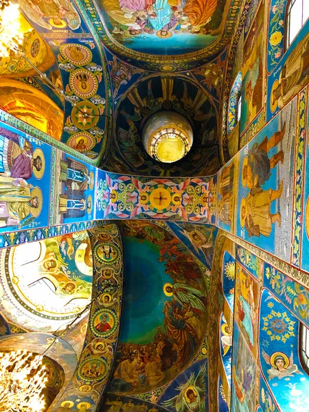 Санкт Петербург Росія Серпня 2019 Цегляні Картини Інтер Єри Церква — стокове фото